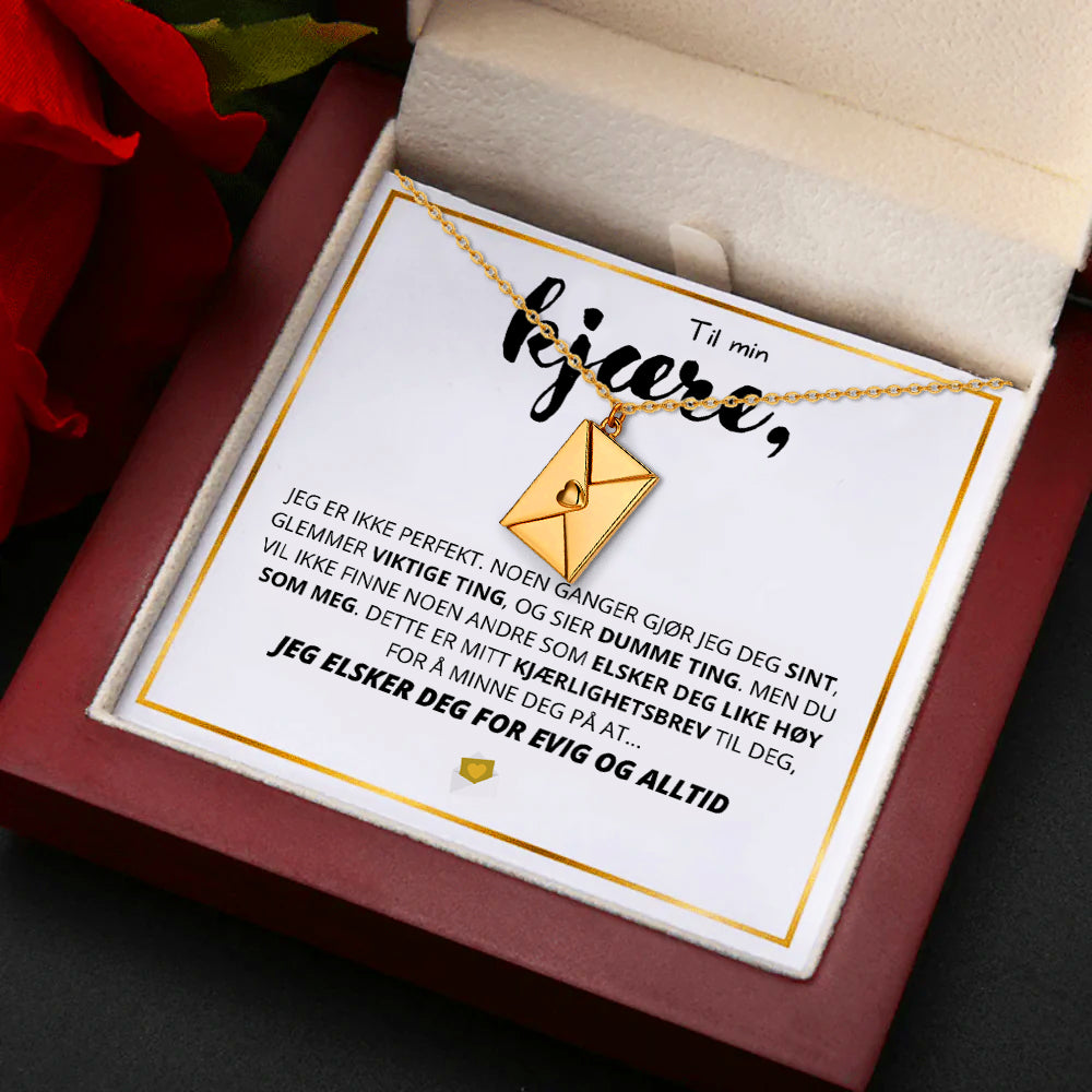 Halskjede med Kjærlighetsbrev - Til Min Kjære – CustomLove.no, image size:1000x1000