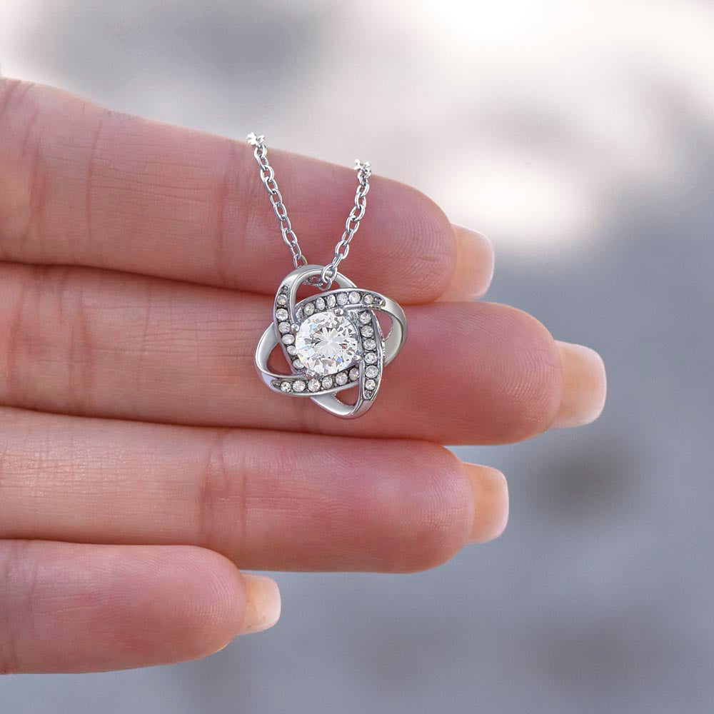 Eternal Rose Box - Med Love Knot Halskjede og Ekte Rose