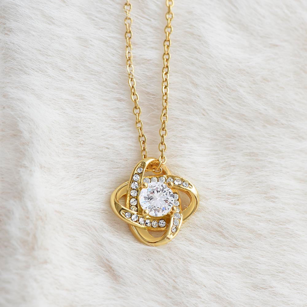 Eternal Rose Box - Med Love Knot Halskjede og Ekte Rose