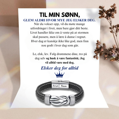 Til Min Sønn - Elsker deg for alltid - Infinity Armbånd