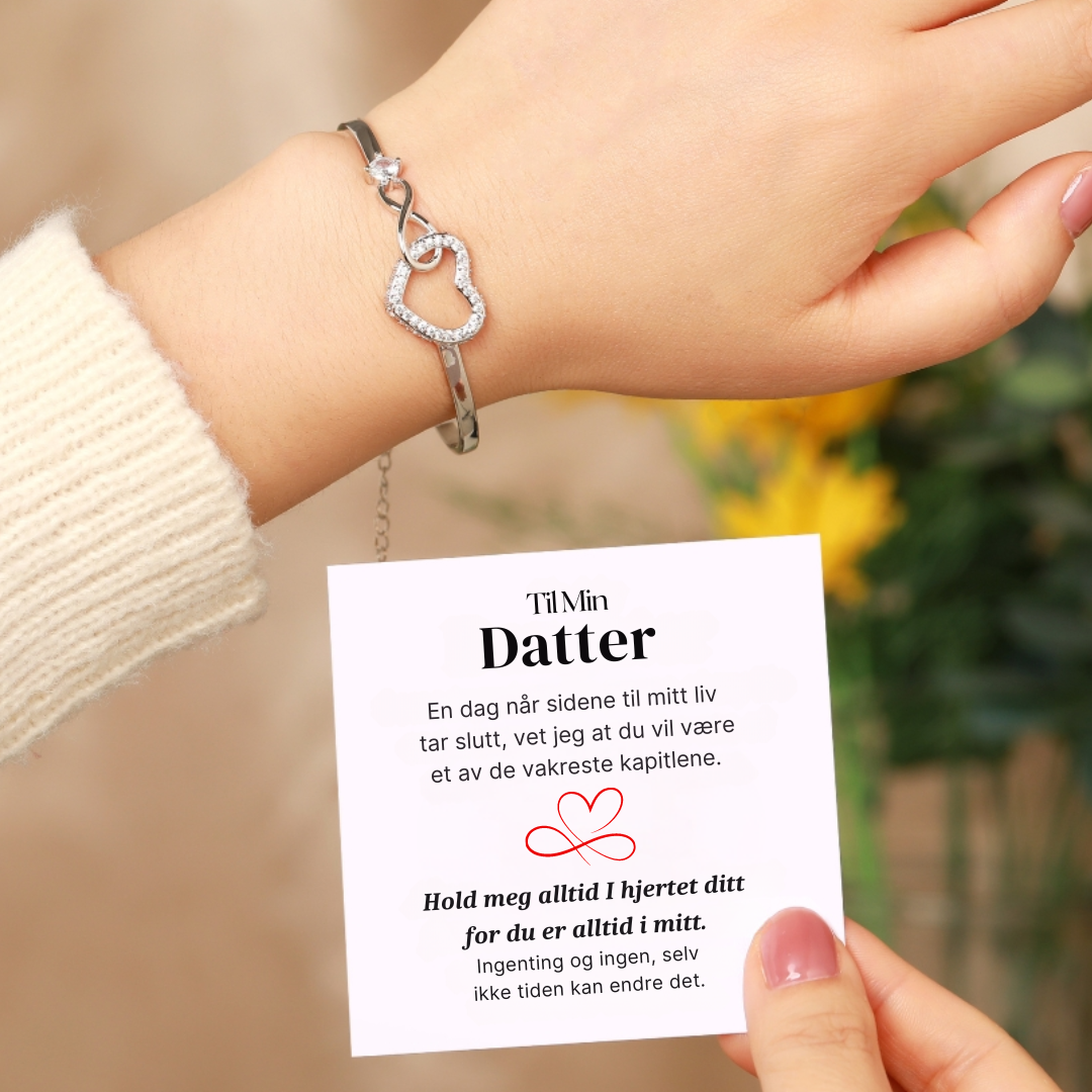 Til Min Datter – Evighets Hjerte Armbånd