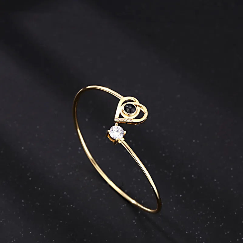 Mor og Datter - Personlig Foto Hjertearmbånd