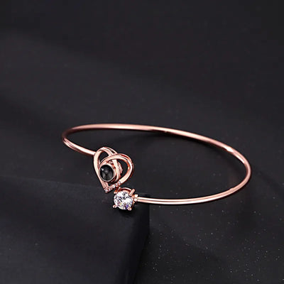 Mor og Datter - Personlig Foto Hjertearmbånd