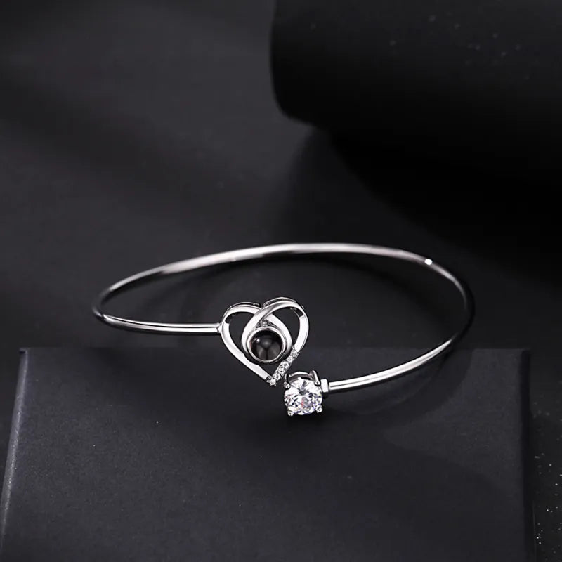 Mor og Datter - Personlig Foto Hjertearmbånd