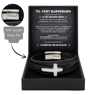 Til Mitt Barnebarn – Personlig Evig Beskytter Tro-Armbånd