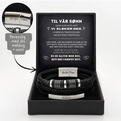 Til Min Sønn - Personlig “For Alltid Forbundet” Armbånd