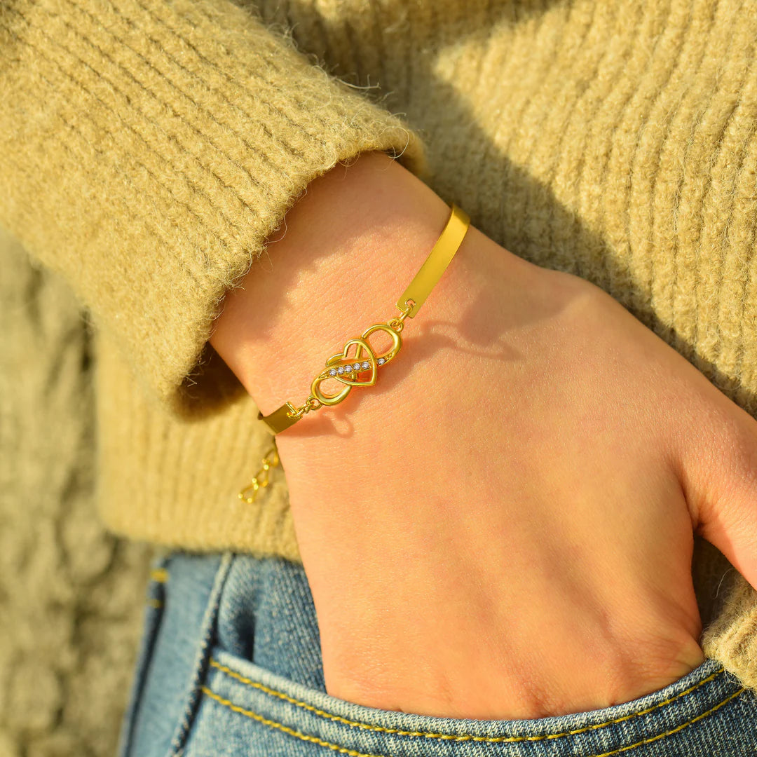 Til Min Barnebarn - Hold Meg i Hjertet – Infinity Armbånd