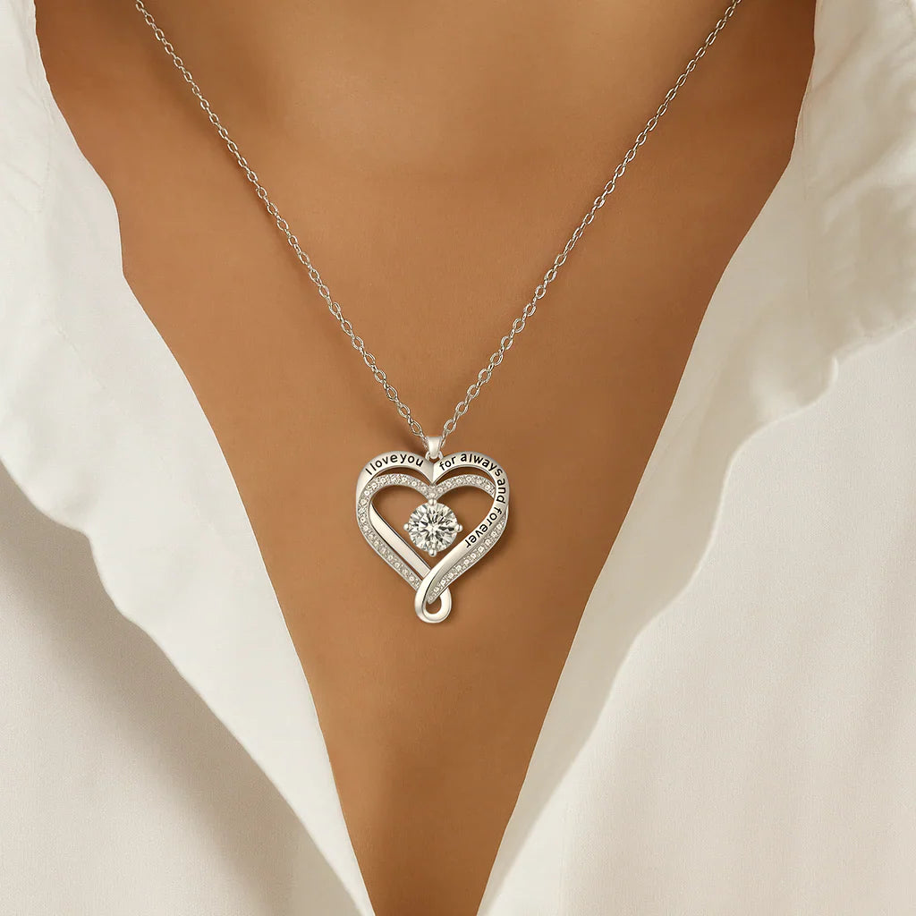 Til Min Kjære – Evig Kjærlighet, Alltid – Infinity Heart Halskjede