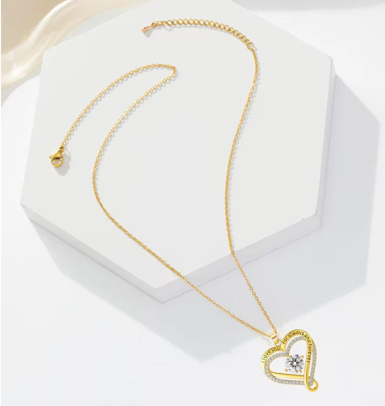 Til Min Kjære – Evig Kjærlighet, Alltid – Infinity Heart Halskjede