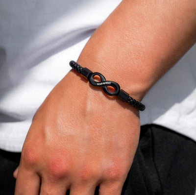 Til Min Mann - Personlig Infinity Lærarmbånd