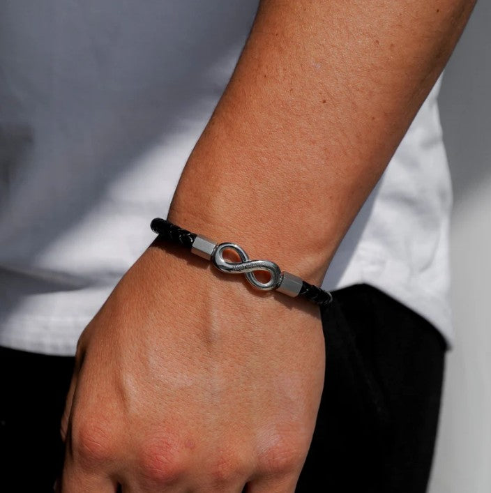 Til Min Mann - Personlig Infinity Lærarmbånd