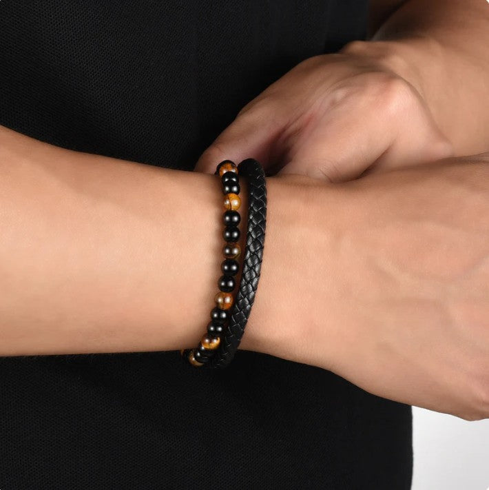 Til Min Sønn - Personlig Tigerøye Beskyttelses Armbånd