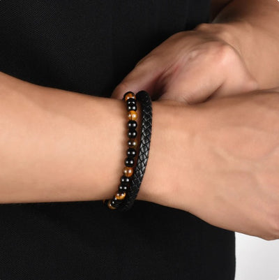 Til Min Sønn - Personlig Tigerøye Beskyttelses Armbånd