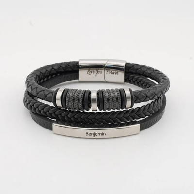 Til Min Sønn - Personlig “For Alltid Forbundet” Armbånd