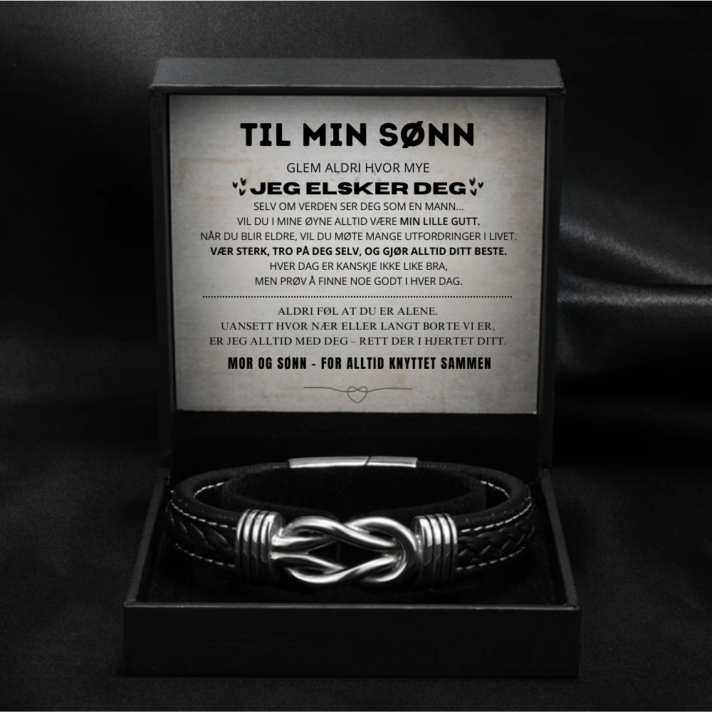 Til Min Sønn – Alltid Med Deg – Infinity Lærarmbånd