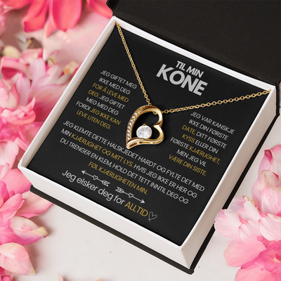 Halskjede med Hjerte - Til Min Kone