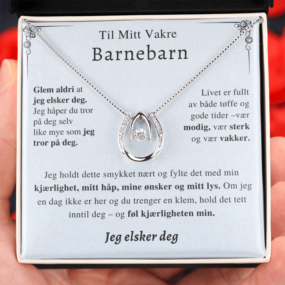 Til Mitt Vakre Barnebarn - Modig Og Vakker – Lucky In Love Halskjede